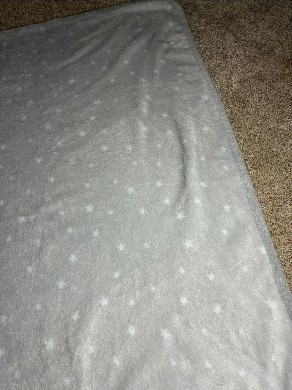 Parents Choice Soft Gray Baby Blanket with Elephant Accent 30x40